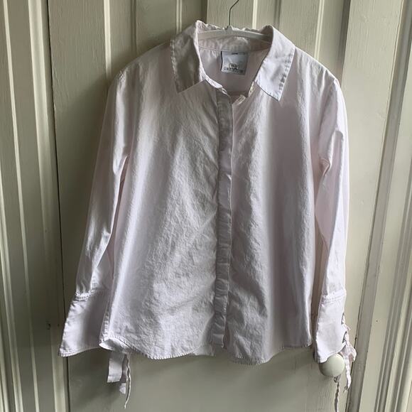 C/MEO Collective White Oxford Tie Top - Picture 3 of 10